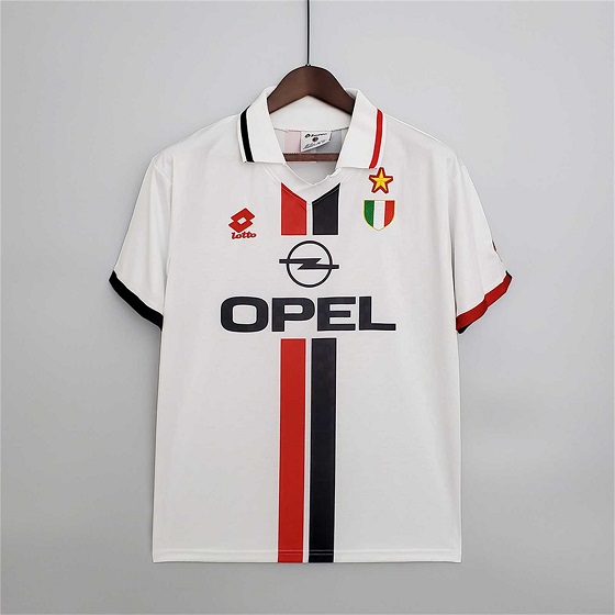 AAA Quality AC Milan 95/97 Away White Soccer Jersey